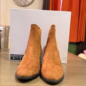 Nordstrom Tan Suede Ankle Booties